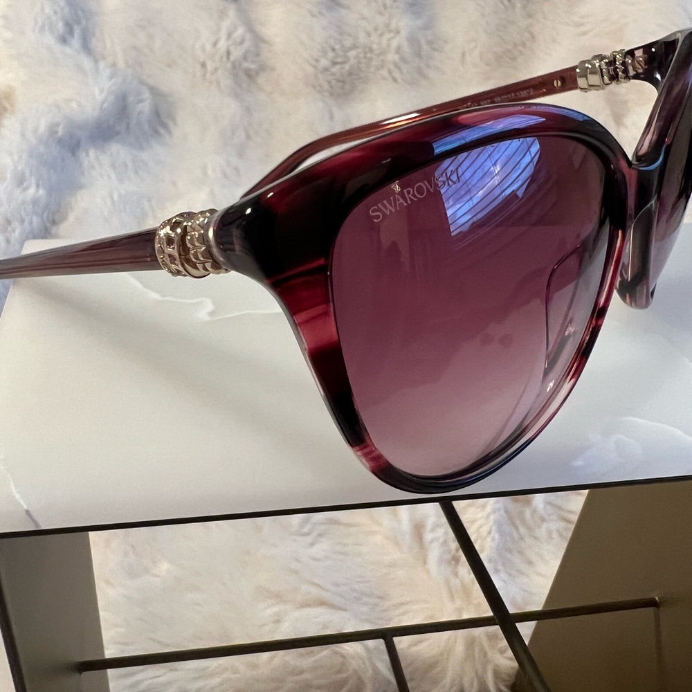 Swarovski Deep Burgundy Sunglasses
